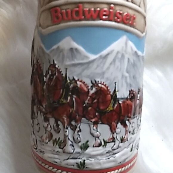 Budweiser vintage 1985 Anheuser-Busch Inc Clydesdales Ceramarte beer ste… - Picture 9 of 12